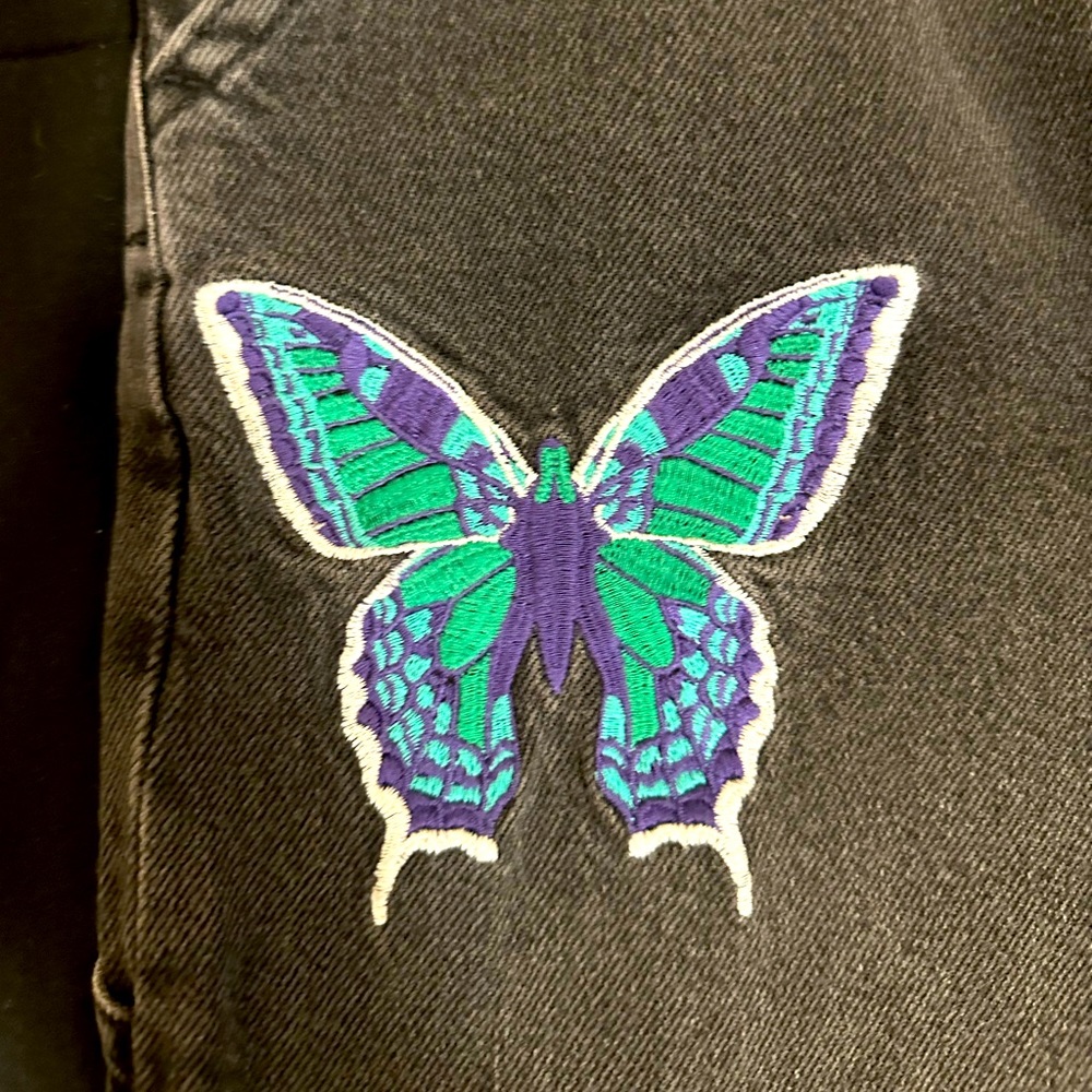 BDG Baggy Skate Fit Jean – Embroidered Butterfly
